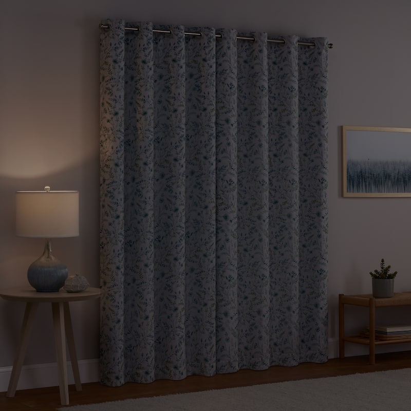 Eclipse Dutchess Botanical 100% Blackout Lined Curtain, 1 Panel