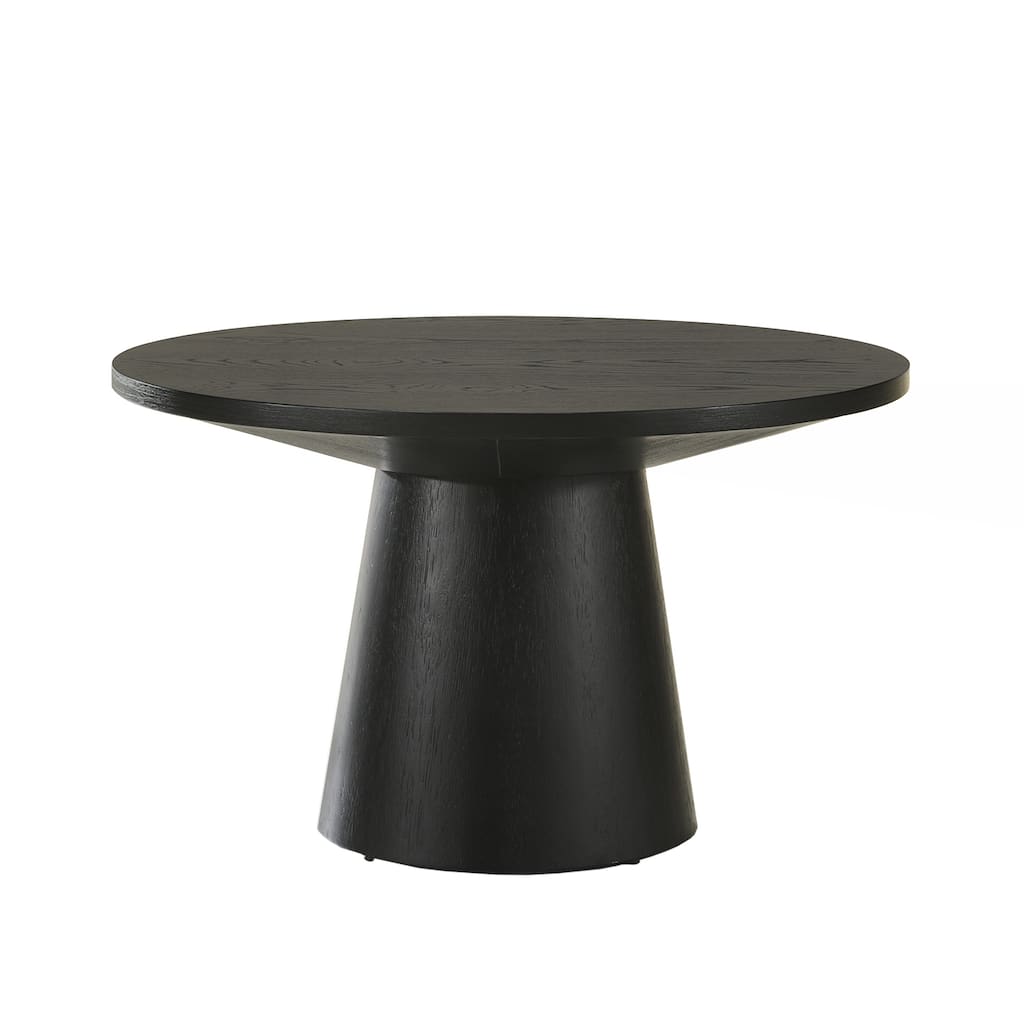 29-inch Round Coffee Table in Ebony Black