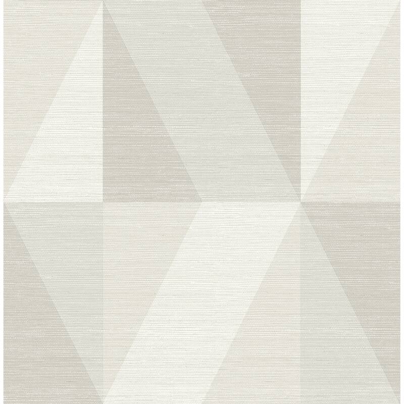 A-Street Prints Winslow Bone Geometric Faux Grasscloth Wallpaper