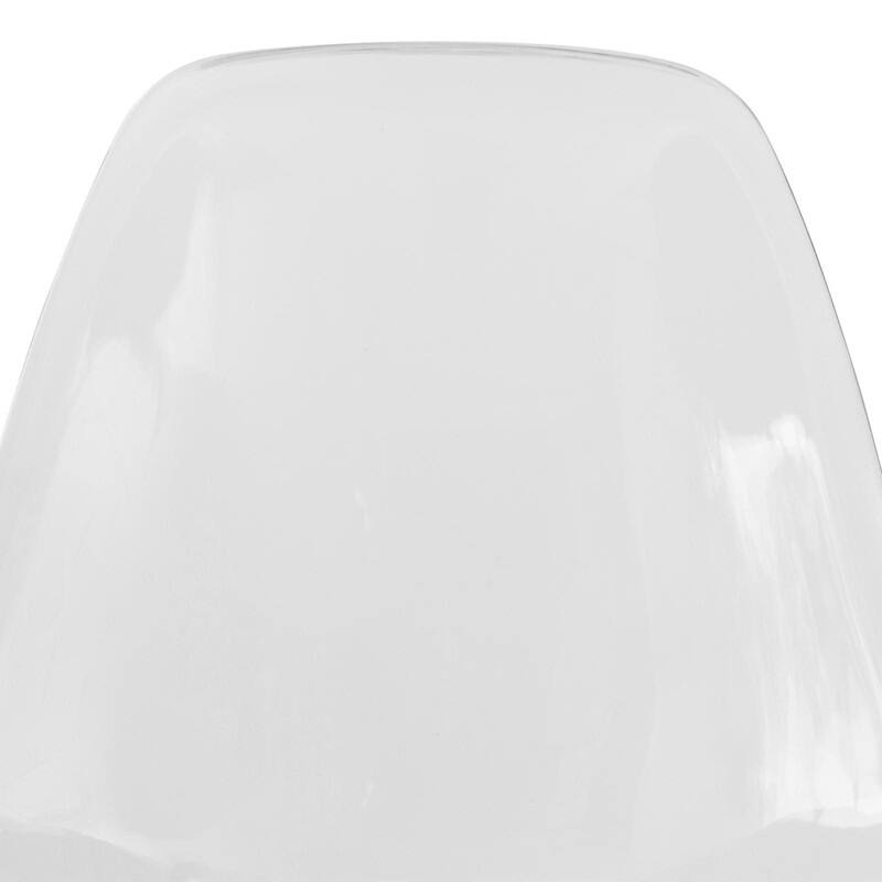 Cresco Ergonomic Modern Shell Seat Dining Chair with Chrome Eiffel Base and Curved Back Accent Side Chair (Set of 4)