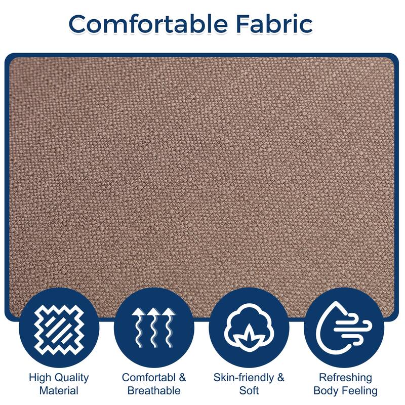 Fabric Upholstered Nailhead Trim Parson Dining Chairs Set of 2