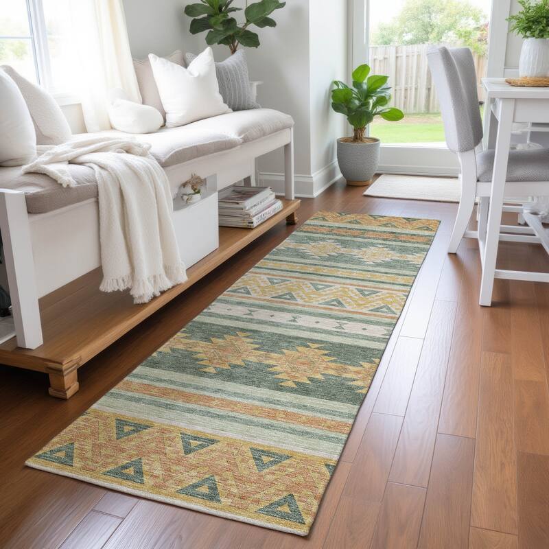 Machine Washable Indoor/ Outdoor Global Heston Chantille Rug