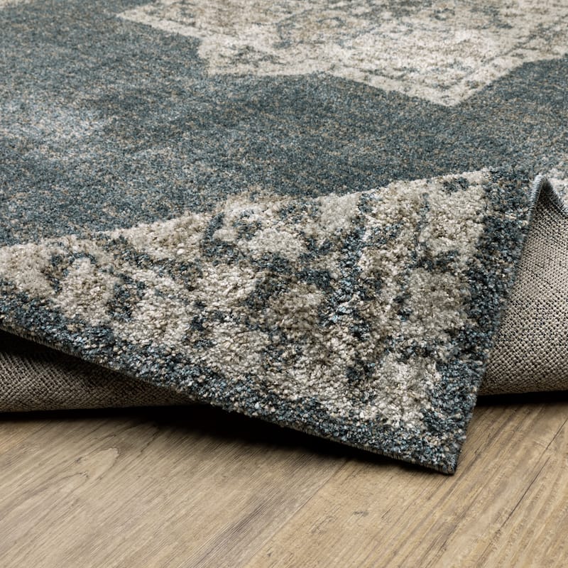 Style Haven Archer Star Medallion Blue/ Beige Indoor Area Rug