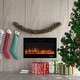 preview thumbnail 2 of 7, 36 Inch Wall-Mounted Recessed Electronic Fireplace with Remote Control - N/A