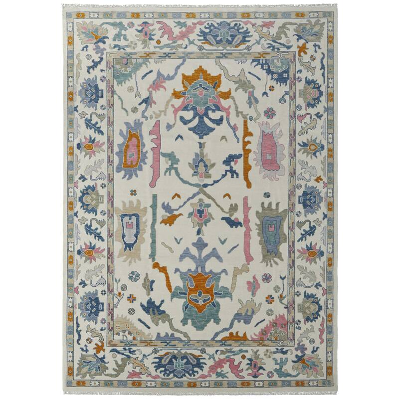 HomeRoots Floral Bohemian Rectangle Area Rug