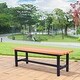 preview thumbnail 9 of 14, Outdoor Anticorrosive Wood Bench With Black Iron Legs