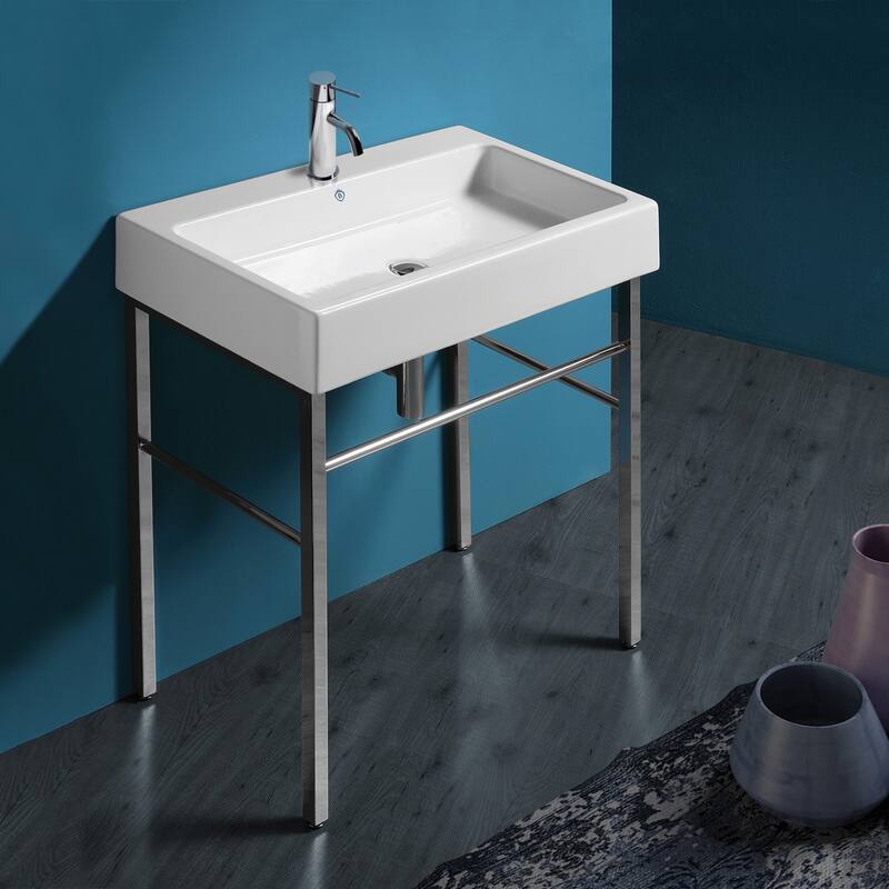 Britannia Large Rectangular Sink Console with Front towel Bar