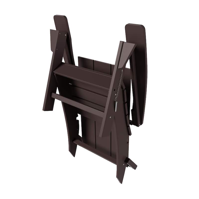 Shoreside Modern Poly Folding Eco-Friendly All Weather Adirondack Chair (Set of 8)