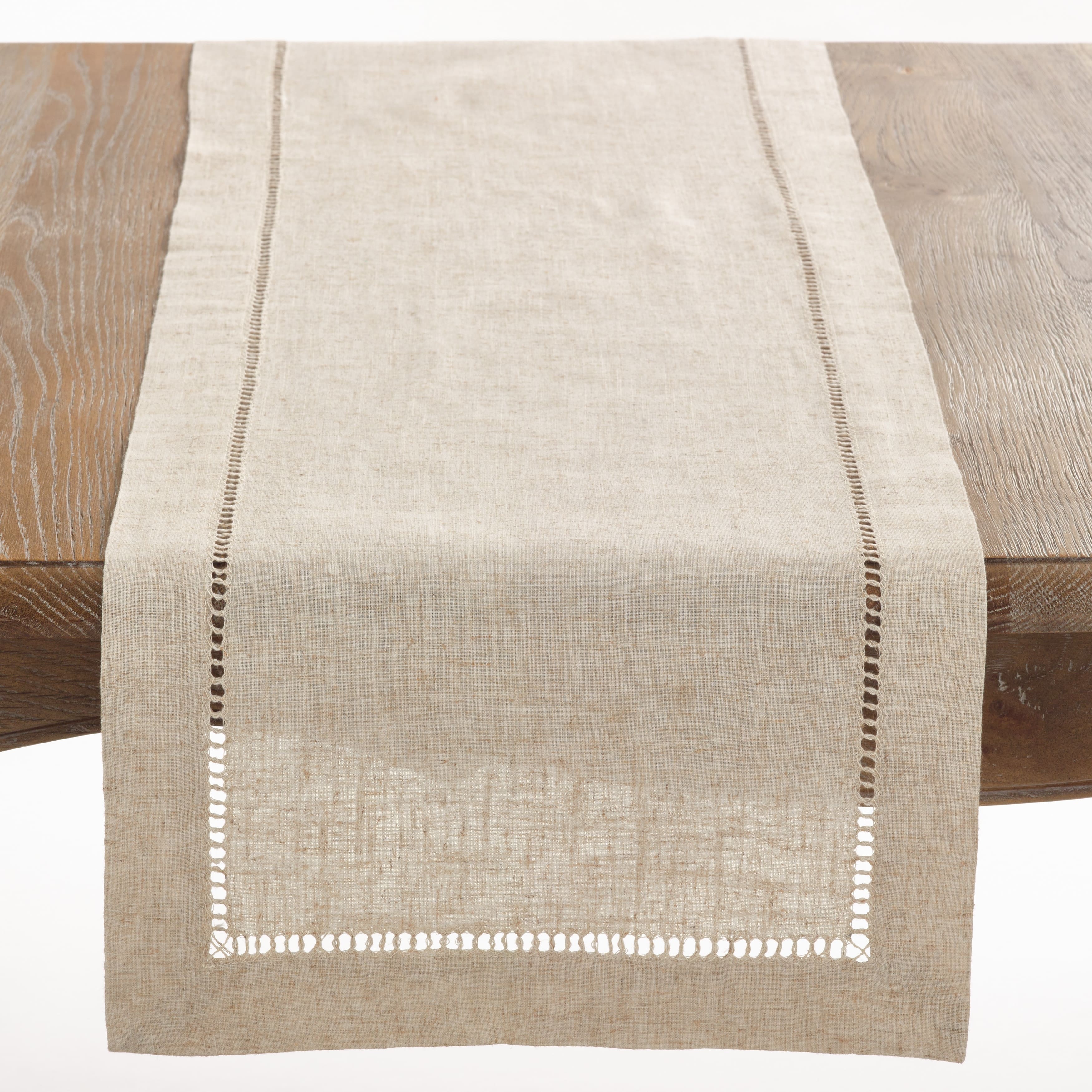 Plain Table Runner With Hemstitched Design On Sale Bed Bath