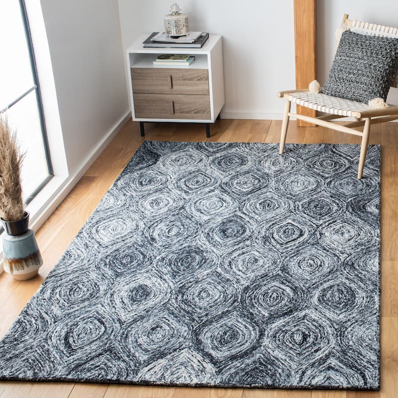 SAFAVIEH Handmade Ikat Lilija Wool Rug - 3' x 5' - Grey