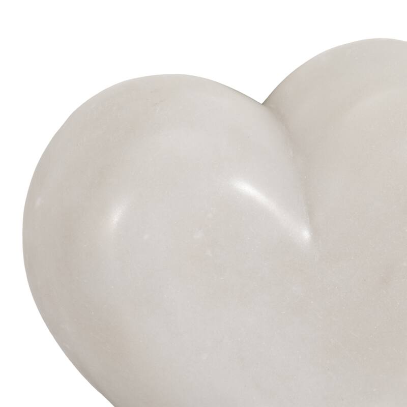 Sagebrook Home Marble White Heart