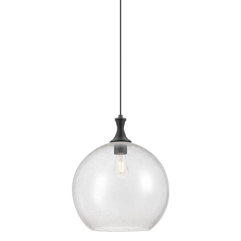Innovations Lighting 415-1P-16-12 Astor Pendant Astor 12" Wide Pendant - Matte Black / Seedy