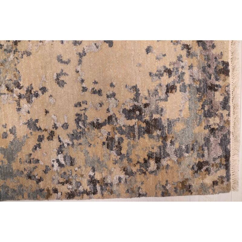 ECARPETGALLERY Hand-knotted Legacy Beige Silk, Wool Rug - 2'6 x 12'3