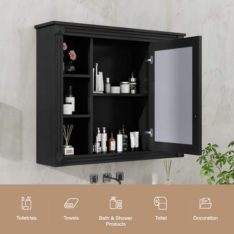 35'' x 28'' Wall Mounted Bathroom Medicine Cabinet - 35" x 7" x 29"
