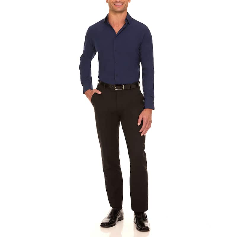 Nautica Men's Wrinkle-Resistant Performance Dress Shirt - Slim Fit