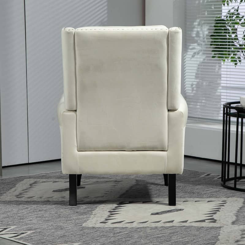 Wood Frame Armchair, Modern Accent Chair Lounge Chair for Living Room