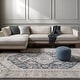 preview thumbnail 1 of 13, Livabliss Beckham Center Medallion Area Rug Black - 2' x 2' 11"