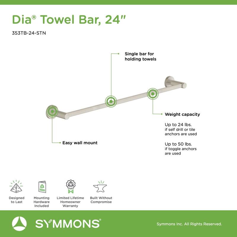 Symmons Dia 24" Towel Bar
