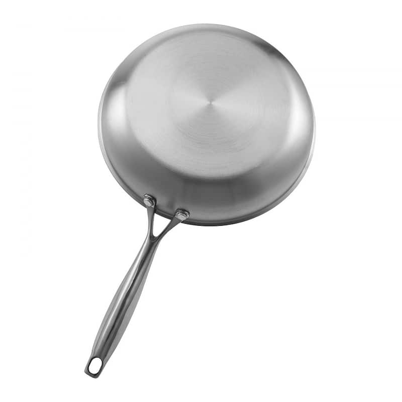 3-Piece Stainless Steel Skillet Set Even Heat Distribution Frying Pans for All Cooktops - Large Pan Size: 22 x 13 x 5 in