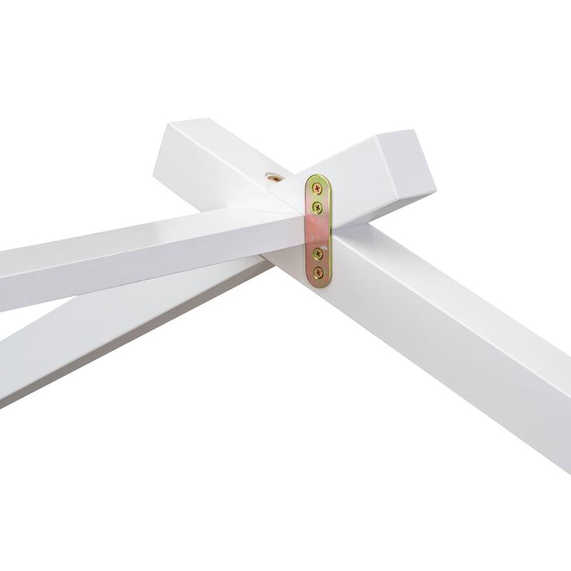 Full Size Wooden House Bed with Twin Size Trundle