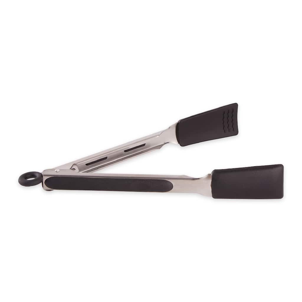 10.75-Inch Non-Slip Locking Tongs - Black or Red