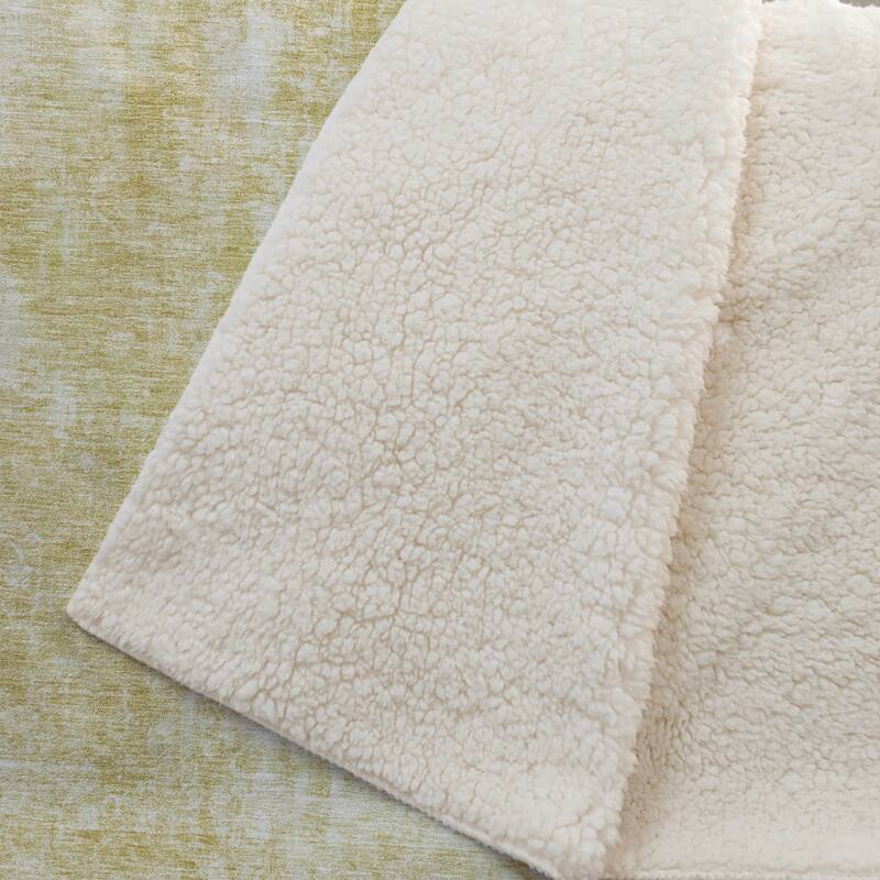 Premium Machine Washable Modern Abstract Sherpa Throw Blanket