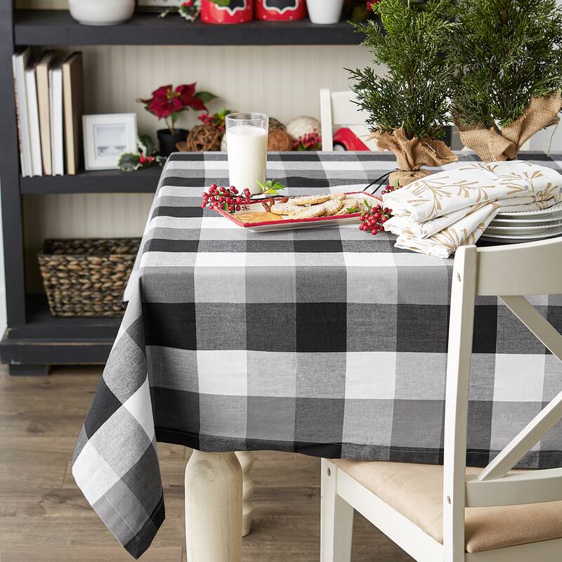 DII Tri Color Check Tablecloth