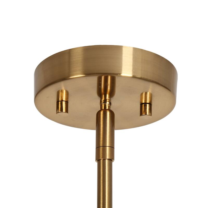 Modern 1-Light Gold Glass Pendant Light Kitchen Island Light - Brass Gold - D5.1"*H11.2"