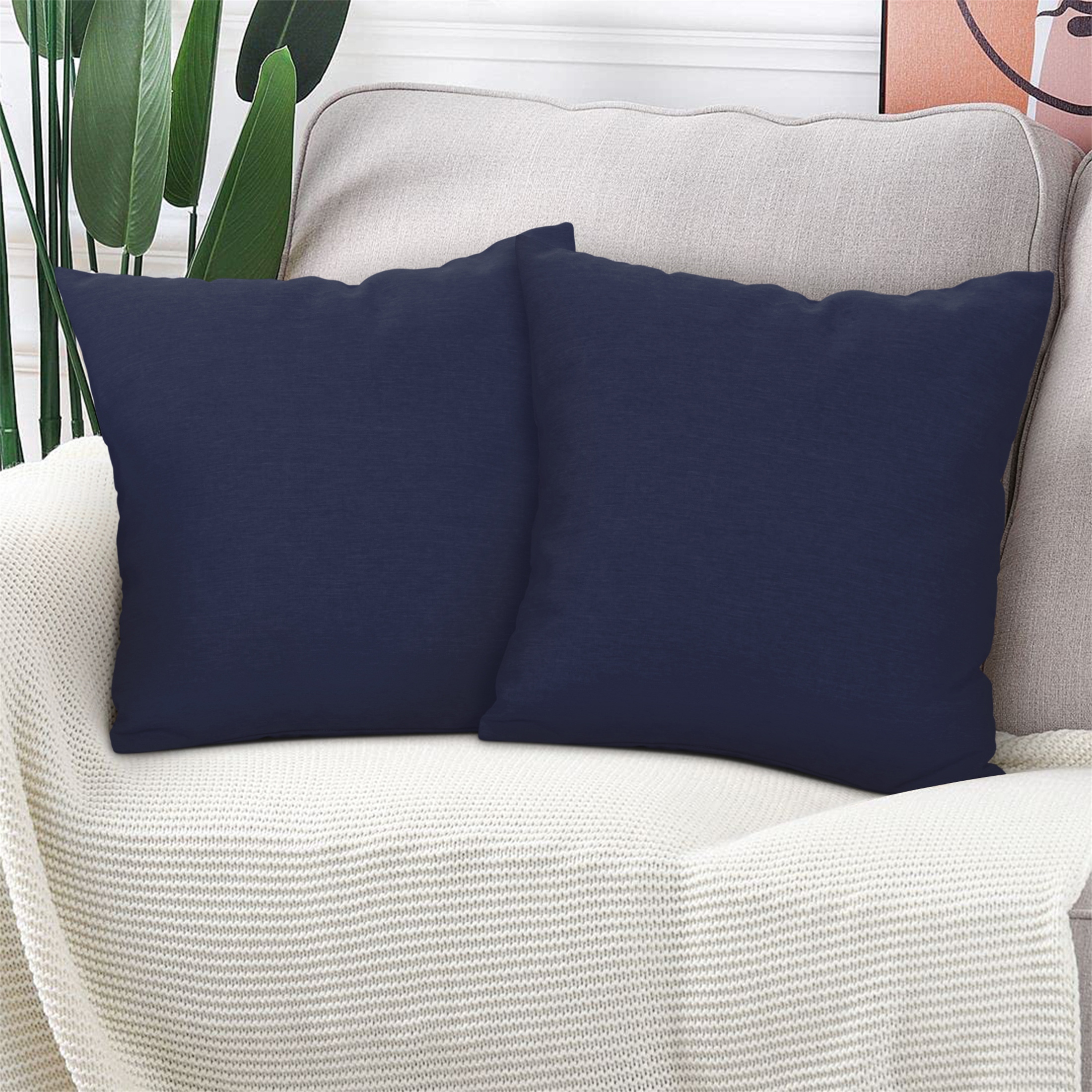 Navy blue sale outdoor pillows