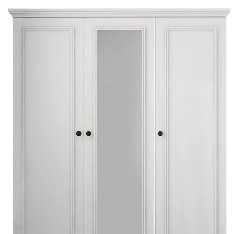 HomeRoots 71" White Mirrored Four Door Two Drawer Combo Dresser