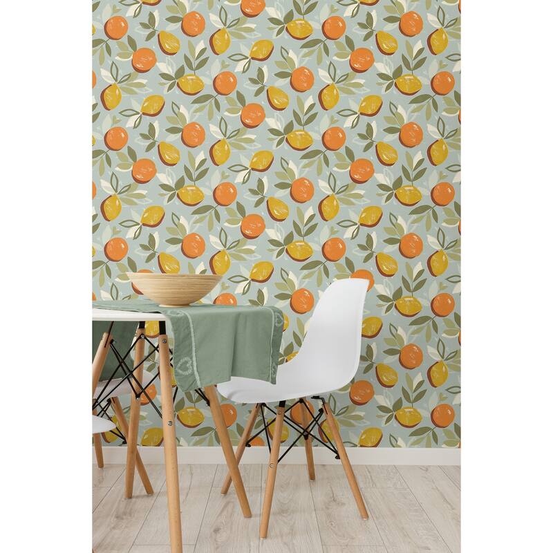 NextWall Fruit Toss Peel and Stick Wallpaper