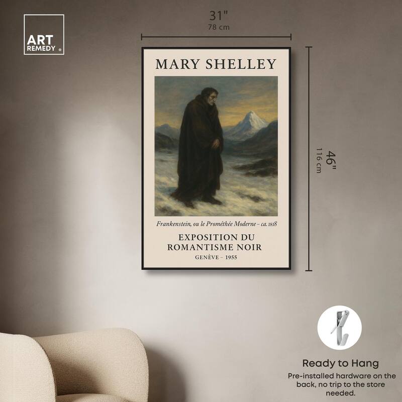 Mary Shelley Canvas by Art Remedy