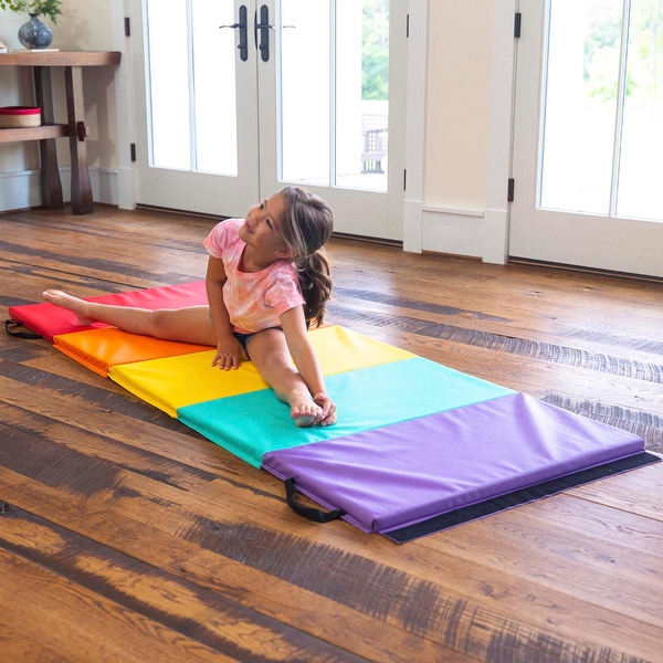 Tumbling Mat for Kids 5 Panel Thick 1.25 Foldable Exercise Mat for Yoga Pilates Stretching Folding Gymnastics Mats Bed Bath Beyond 42433839