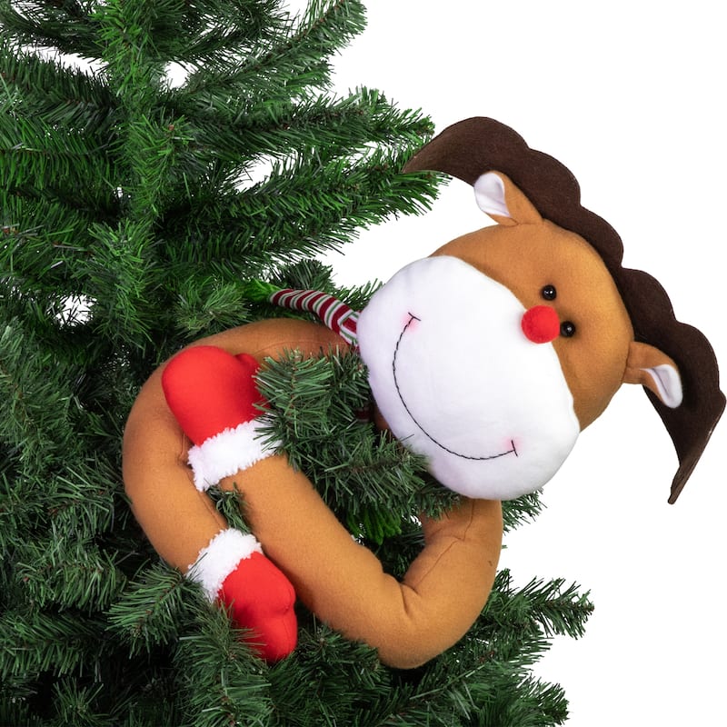 Plush Reindeer Christmas Tree Topper -26" - Unlit