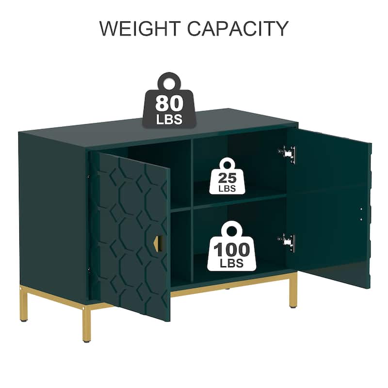 Clihome 40-inch Two Door Glossy Media Storage Cabinet/Buffet