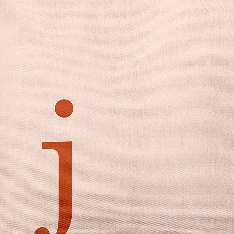 Modern Monogram Indoor/Outdoor Throw Pillow-J