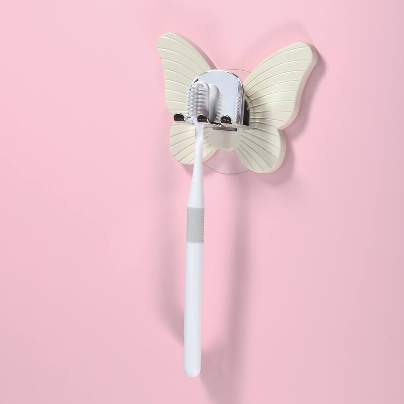 Wall Mounted Toothbrush Holder, Wall Toothbrush Holder for Bathrooms, Cute Hanging Toothbrush Holder, 4.33"x3.35"
