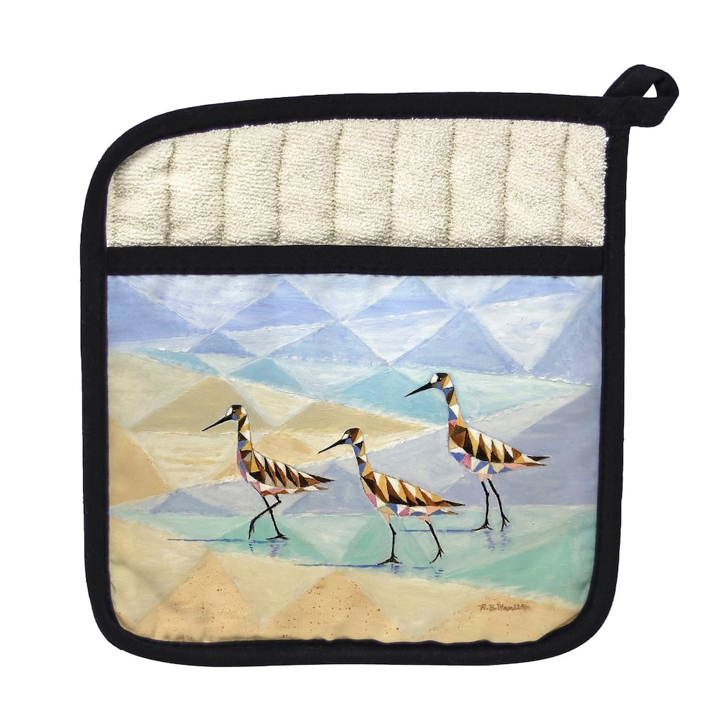Geometric Sandpipers Pot Holder - 9x9