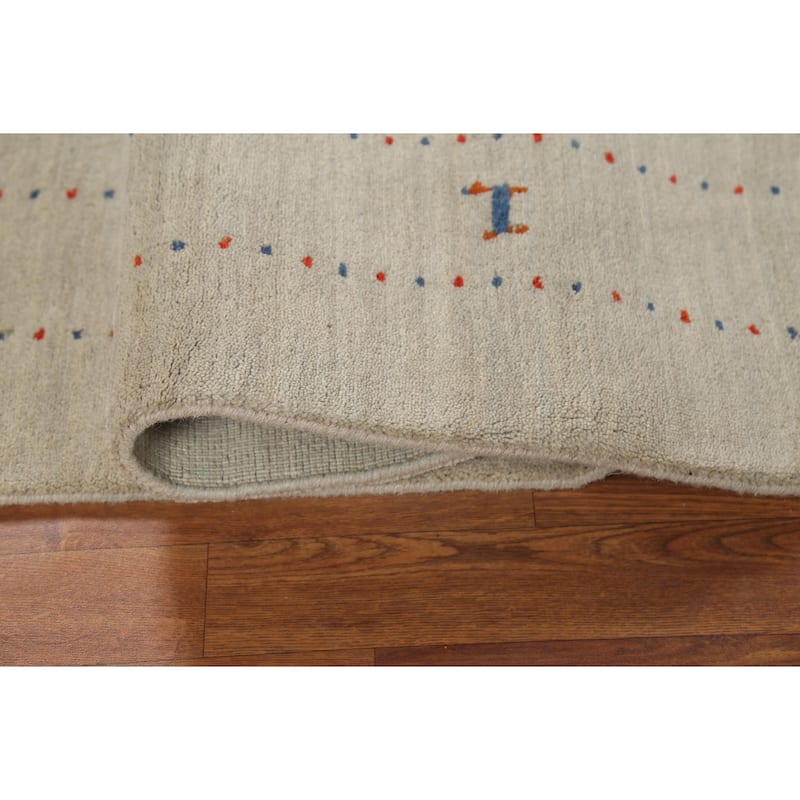 Tribal Gabbeh Oriental Area Rug Handmade Modern Wool Carpet - 5'4"x 7'5"