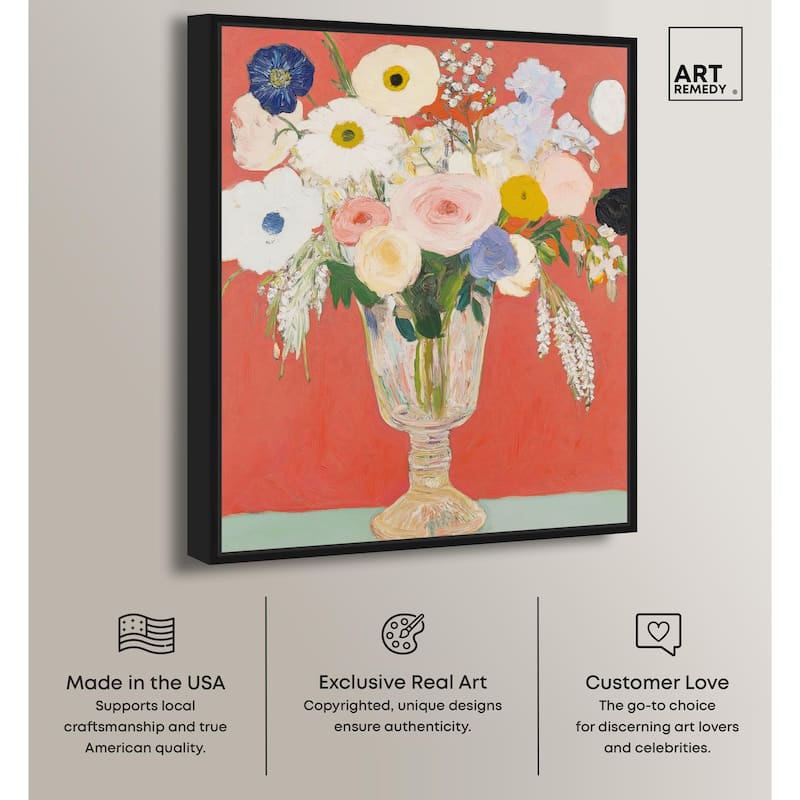 Anemones in a Vase II Canvas by Art Remedy