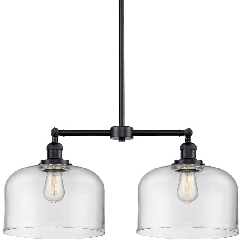 Innovations Lighting X-Large Bell 2 Light 21" Wide Linear Chandelier