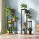 preview thumbnail 13 of 12, 4-Tier Plant Stand Indoor, Tall Wood Plant Shelf Holders, Set of One - 19.68”L* 19.68”W* 40.94”H Rustic Brown