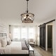preview thumbnail 5 of 42, Oaks Aura 5-Light Farmhouse Wood Chandelier, Drum Chandelier for Dining Room Height Adjustable