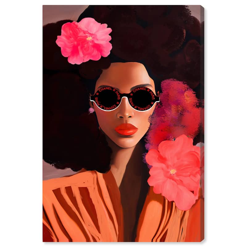 Wynwood Studio Fashion and Glam Glamorama V Orange and Glam Wall Art Canvas Print