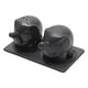 Novica Handmade Eager Elephants In Black Ceramic Salt And Pepper Set ...