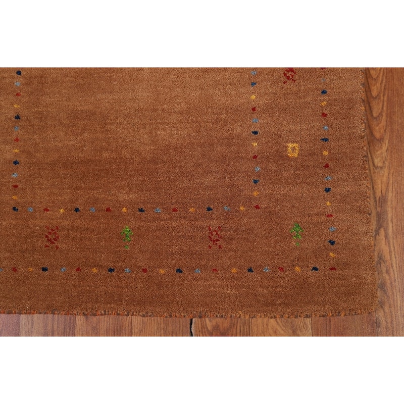 Tribal Gabbeh Oriental Runner Rug Hand-Knotted Wool Carpet - 2'3"x 9'4"