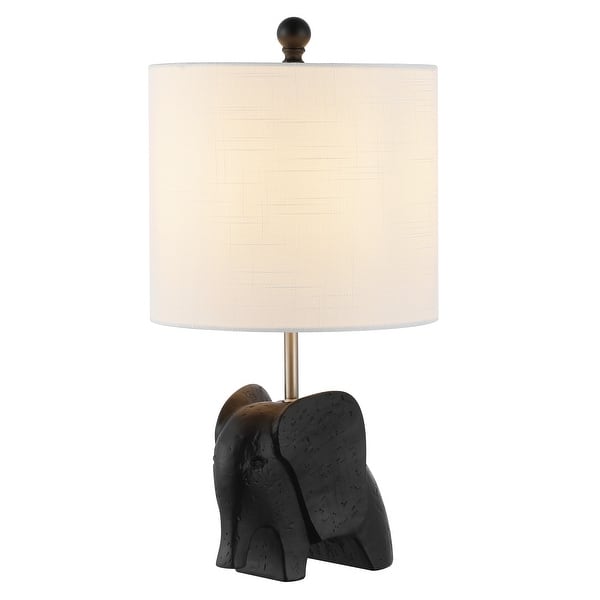 slide 2 of 8, Harlow 17.5" Eclectic Southwestern Resin/Iron Elephant LED Kids Table Lamp, by JONATHAN Y Black