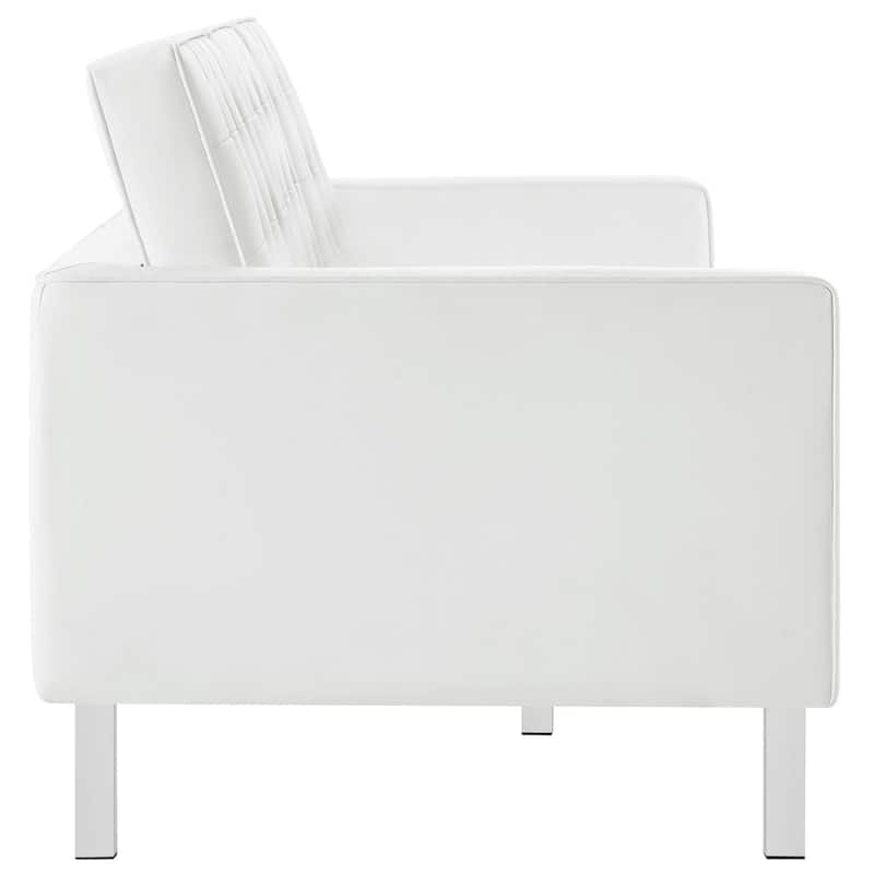 Loft Tufted Vegan Leather 3-Piece Furniture Set