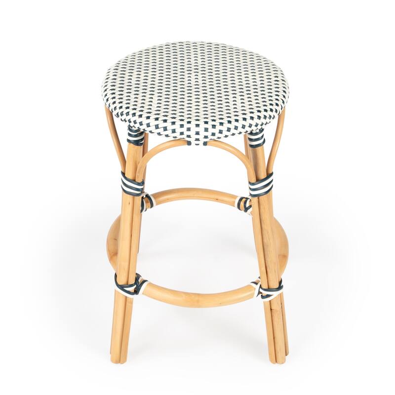 Tobias 24" Rattan Round Counter Stool