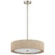 preview thumbnail 54 of 71, 3-Light 20"W Drum Fabric Semi Flush Mount Pendant Chandelier